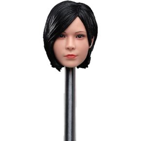 1/6 Scale Female Head Sculpt Beauty Asian Girl Suntan Skin Plastic Hair Head Carving for 12inch PH TBL JO Action Figure Body