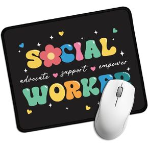 Social Worker Rectangular Mouse Pad, Funny Mouse Pad Gift for Social Worker Office Colleague Coworker, Office Desk Accessories Decor, Gaming Mouse Pad, Social Worker Appreciation Gifts, Medium