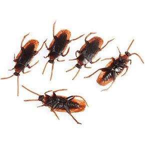 10 Pcs Prank Fake Roaches Simulation Fake Rubber Cockroach Favorite Trick Joke Toys Look Real Realistic Plastic Bugs Novelty Cockroach for Party,Easter Gag Toys and Practical Jokes