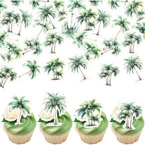 60 PCS Edible Surfboard Cupcake Toppers Wafer Paper Surfing Mini Accents Cupcake Picks Edible Surfboard Cupcake Decorations for Tropical Summer Beach Luau Birthday Party Cake Decorations Supplies