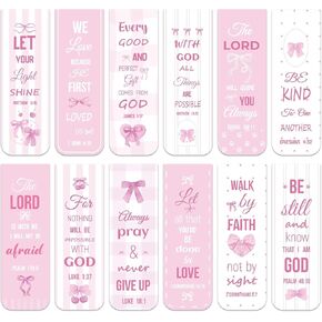 Haooryx Bible Verse Magnetic Bookmarks - 48pcs Boho Spanish Scripture Verse Inspirational Christian Religious Magnetic Clip Bookmarks Motivational Book Marker Church Activity Party Favor Page Markers
