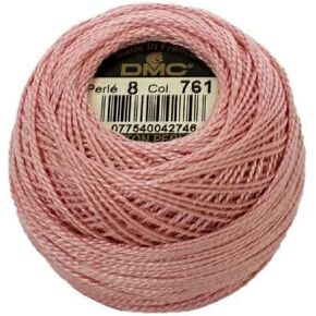 DMC 116 8-761 Pearl Cotton Thread Balls, Light Salmon, Size 8