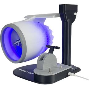 Jet Engine Fan Aircraft Turbofan Turbojet Model Kit, 3D Printing Turbojet Desktop Fan, Engine Creative Fan, Aerospace Mechanical Science Model, Speed Push Rod Equipped with Humidifying Spray