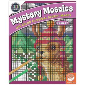 MindWare Color-by-Number Mystery Mosaics: Book 17 – Activity Coloring Book for Kids, Teens & Adults – Fun Challenge with 18 Mosaic Puzzles – Engaging Quiet time workbook for Boys & Girls