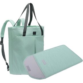 Laptop Tote Bag for Women with Zipper，Water Resistant Backpack,Everyday Totepack (Fits 15.6" Computer)