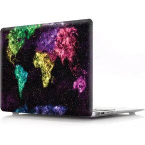 IVY World Map Case for MacBook Air 15 inch with M2 A2941 Hard Shell Case with Keyboard Cover [F]