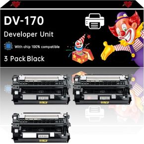DV-170 Developer Unit Compatible with Kyocera ECOSYS M2035dn M2535dn FS-1035MFP FS-1135MFP Printers, Enhanced Durability, Ideal for High-Volume Printing (4 Pack Black)