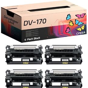 Compatible for Kyocera DV-170 Developer Unit Work for Kyocera ECOSYS M2035dn M2535dn FS-1035MFP FS-1135MFP Printers, with Chip, High Yield 50000 Pages, Clear Printing (2-Pack Black)