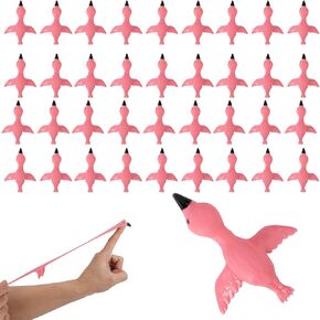 36pcs Flamingo Finger Slingshot, TPR Material Animals Slingshot Finger Catapult Toys Stretchy Flying Flinger for Kid Favor School Prize Easter Halloween Party