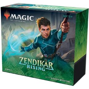 Magic: The Gathering Zendikar Rising Bundle | 10 Draft Booster Packs (150 Cards) | Foil Lands | Accessories