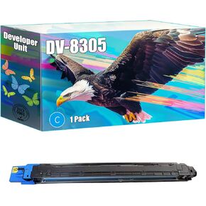 DV-8305 Developer Unit Compatible for Kyocera TASKalfa 3050ci 3051ci 3550ci 3551ci Printers, High Yield 50000 Pages, Bright Colors Clear Printing (1 Pack Yellow)