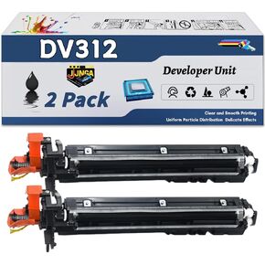 DV312 Developer Unit is Compatible for Konica Minolta bizhub 227 287 367 Printers, with a Capacity of 200000 Pages and a Very Good Printing Experience (2-Pack Black)