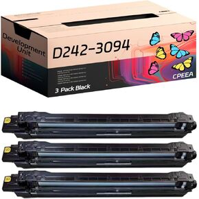 Compatible for Ricoh D242-3094 Development Unit Work for Ricoh MP C4504 MP C4504ex MP C501SP MP C6004 MP C6004ex Printers, with Chip, High Yield 270000 Pages, Clear Printing (2 Pack Black)