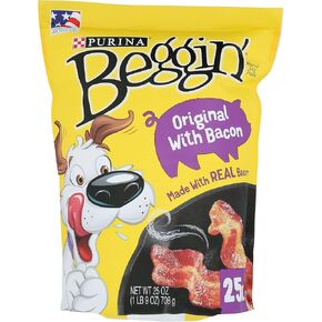 Beggin' Strips Dog Treats, Original with Bacon, 25 Oz Pouch