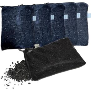 6 Lbs Activated Charcoal in 6 Media Bags Aquarium Fish Pond Canister Pellets Air Filter AC x6