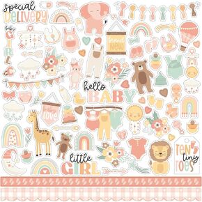 ECHO PARK PAPER COMPANY Elements Our Baby Girl Cardstock Stickers 12"X12"
