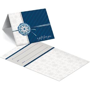 Gift Card Presenters (Blue Snowflake) 500 Pack