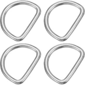 PATIKIL Metal D-Rings, 304 Stainless Steel D Ring Welded Solid Dee Rings DIY Accessories for Belts Sewing Dog Collars