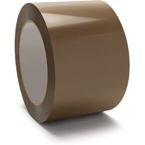 COLIBROX 24 Rolls Brown Packaging, Packing, Sealing Tape - 3 Inches Wide x 110 Yards