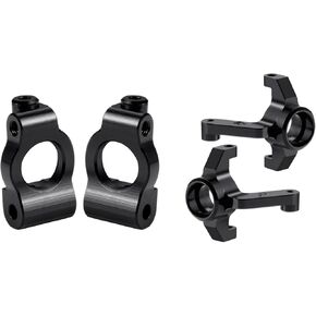 RC Aluminum Front Steering Knuckles Caster Blocks C Hubs Carriers for 1/24 Buggy Losi Micro-B Upgrades (Front Steering Cup & Caster Block)