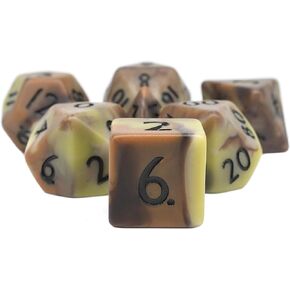 Desert Camo Matte DND Dice Set | 7pc Polyhedral Dice Set for D&D and TTRPGs | Random Encounter Dice | Limited Edition