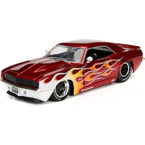 Big Time Muscle 1:24 1969 Chevy Camaro Die-Cast Car, Toys for Kids and Adults(Candy Red)
