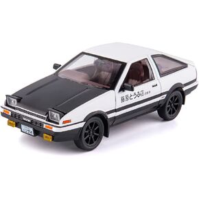 BDTCTK 1/24 AE86 Initial D Model Car Big Toy Car, Zinc Alloy Pull Back Toy Car with Sound and Light for Kids Boy Girl Gift (Black)