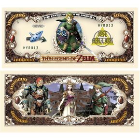 American Art Classics Pack of 25 - Legend of Zelda Limited Edition Collectible Novelty Million Dollar Bill - Best Gift for Zelda Fans Link, Twilight Princess