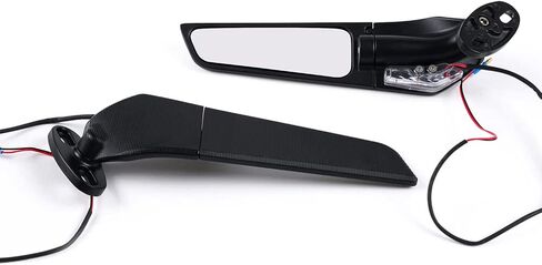 Motorcycle Rearview Mirrors, Adjustable Rotating Side Mirrors Fit for Honda Kawasaki Suzuki Motorcycle Wing Mirror - Small in Saudi Arabia