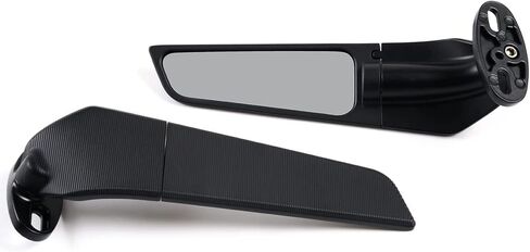 Motorcycle Rearview Mirrors, Adjustable Rotating Side Mirrors Fit for Honda Kawasaki Suzuki Motorcycle Wing Mirror - Small in Saudi Arabia