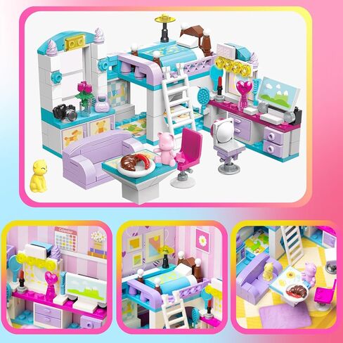 Friends 3-in-1 Dream House Building Blocks Set for Girls Ages 6-12, 194-Piece STEM Toy with 3 Design Styles, Creative Educational Gift Enhancing Fine Motor Skills & Creativity in Saudi Arabia