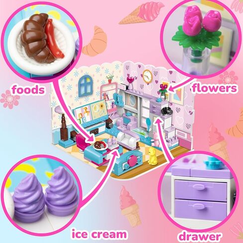Friends 3-in-1 Dream House Building Blocks Set for Girls Ages 6-12, 194-Piece STEM Toy with 3 Design Styles, Creative Educational Gift Enhancing Fine Motor Skills & Creativity in Saudi Arabia