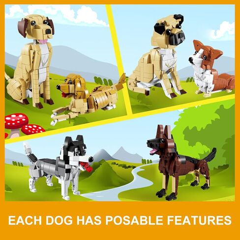 مجموعة ألعاب Kazi Pug Dog Building - هدايا الصلصال لمحبي الصلصال - مجموعة مثالية لعبة الصلصال للأولاد والبنات 8-12 ، ديكور المنزل ، الحفلات الحفلات in Kuwait