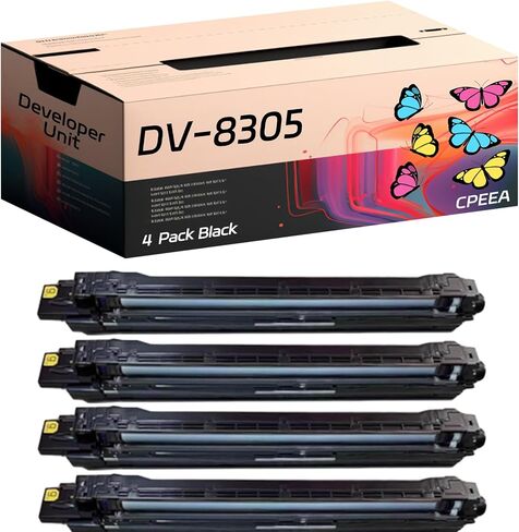 Compatible for Copystar DV-8305 Developer Unit Work for Copystar CS3050ci CS3051ci CS3550ci CS3551ci Printers, with Chip, High Yield 50000 Pages, Clear Printing (4 Pack Black) in Saudi Arabia