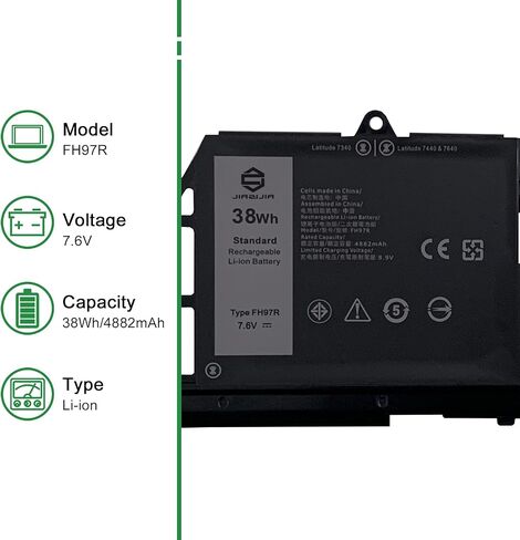 NGGX5 JY8D6 Laptop Battery Replacement for Dell Latitude E5270 E5470 E5570 Precision 3510 Series Notebook 0JY8D6 954DF 451-BBUN 451-BBUJ RDRH9 11.4V 47Wh 4310mAh in Saudi Arabia