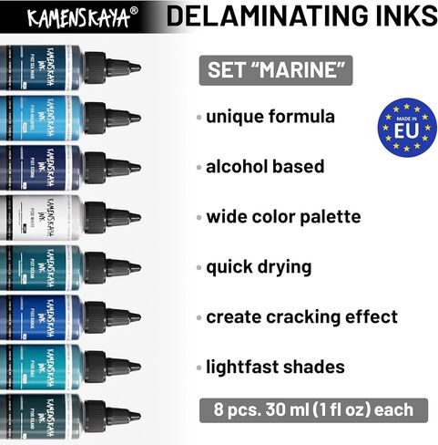 أحبار الكحول delaminating - مجموعة الحبر delaminating "البحرية" - 8 أجهزة كمبيوتر. 1 Fl Oz (30 مل) لكل منهما in Kuwait