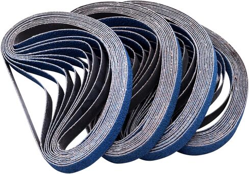 40 PCS 1/2" x 18" Zirconia Sanding Belts, 1/2 x 18 Inch Sanding Belts for Air Belt Sander,8 Each of 40/60/80/120/240 Grits Belt Sander Paper for Woodworking, Metal Polishing, Derusting in Saudi Arabia