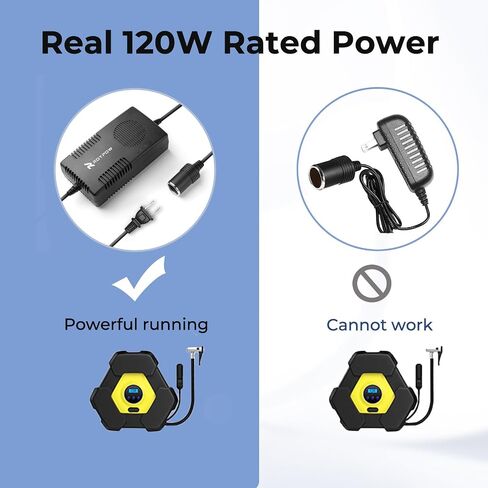محول تيار متردد إلى تيار مستمر، RoyPow 180 وات (بحد أقصى 200 وات) 15 أمبير 100 فولت ~ 120 فولت إلى 12 فولت مقبس ولاعة سجائر السيارة تيار متردد/تيار مستمر محول إمداد الطاقة للنافخ، ثلاجة السيارة in Kuwait