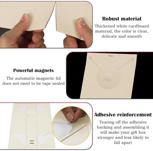 Nsmykhg Magnetic Gift Boxes with Lids & Decoration Tie Ribbon, 5 Pack 9.5x7x4 Inch, for Birthday, Wedding, Groomsman & Bridesmaid Proposal, Luxury Elegant Gift Box with Magnetic Closure (Blue) in Kuwait