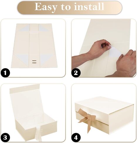 Nsmykhg Magnetic Gift Boxes with Lids & Decoration Tie Ribbon, 5 Pack 9.5x7x4 Inch, for Birthday, Wedding, Groomsman & Bridesmaid Proposal, Luxury Elegant Gift Box with Magnetic Closure (Blue) in Kuwait