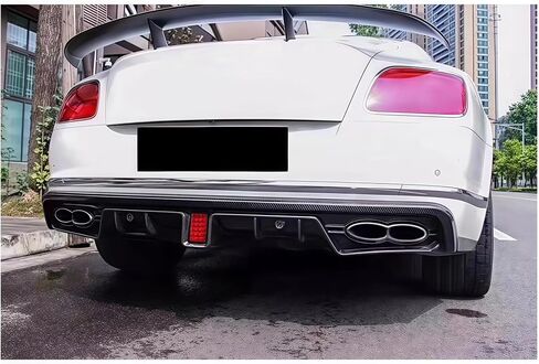 المصد الخلفي متوافق مع Bentley Continental GT 2015 2015 2017 2018 2019 2020 2021 St style Carbon Fiber Diffuser Dipfuser Spoiler Doffuser (Look Carbon Carbor) in Saudi Arabia