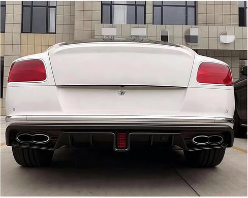 المصد الخلفي متوافق مع Bentley Continental GT 2015 2015 2017 2018 2019 2020 2021 St style Carbon Fiber Diffuser Dipfuser Spoiler Doffuser (Look Carbon Carbor) in Saudi Arabia