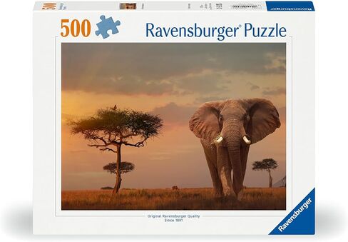 Ravensburger - الفيل الأفريقي - 500 قطعة بانورت بانزو - صور مذهلة وحيوية لفيل مهيب في السافانا - ألوان ترابية - هدية مثالية - الفن القابل للإطار - ألغاز للبالغين in Saudi Arabia