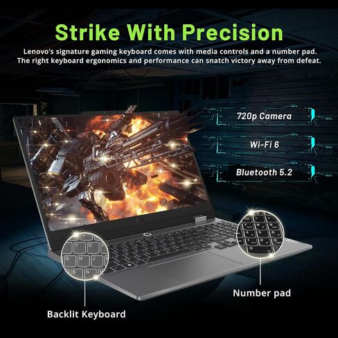 Lenovo LOQ 15 Gaming Laptop RTX4060 - AMD Ryzen7 7840HS - 15.6 FHD IPS Display 144Hz - G-SYNC - Backlit Keyboard - Wi-Fi 6 - USB Type-C - Windows 11 - FHD Webcam - 2023 (32GB DDR5 RAM |1TB PCIe SSD) in Saudi Arabia