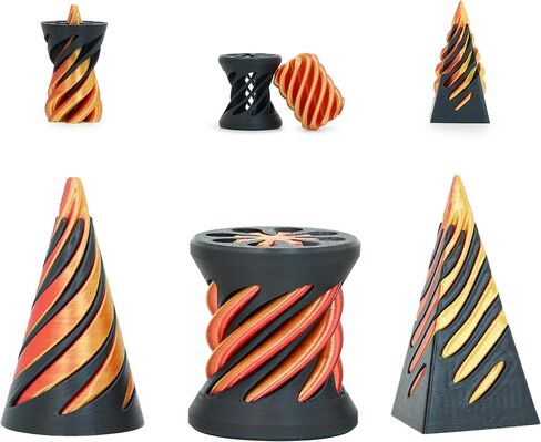 3 Pack Pyramid Fidget Toys Impossible Cone for Adults and Kids Spiral Cone 3D Pyramid Passthrough Sculpture Stress Relief Relaxation Mini Desktop Decor Gift for Holidays Birthdays (Black Purple) in Saudi Arabia