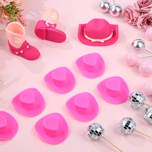33 PCS Cowgirl Cake Topper Cow Cake Decorations with Cowgirl Hat and Boot, Pink Rose, Disco Ball and Pink Signboard for Baby Shower Birthday Party Bachelor Party Western Theme Party Favors Supplies in Saudi Arabia
