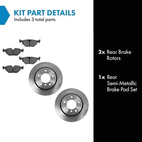 Rear Brake Pad & Rotor Kit Semi Metallic for 94-04 Ford Mustang GT & V6 in Saudi Arabia