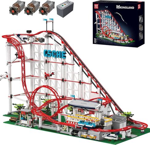 Mould King 11014 Roller Coaster Building Kit, Amusement Park Funfair Track Construction Blocks Toys with Motors, Ideal Gift Toy for Adult/Kids Age 8+ (3646 Pieces) in Saudi Arabia
