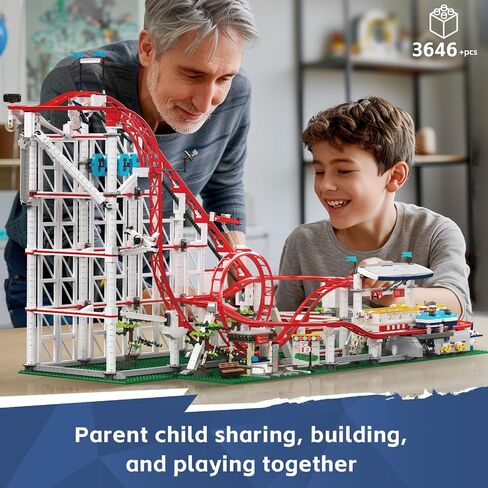Mould King 11014 Roller Coaster Building Kit, Amusement Park Funfair Track Construction Blocks Toys with Motors, Ideal Gift Toy for Adult/Kids Age 8+ (3646 Pieces) in Saudi Arabia