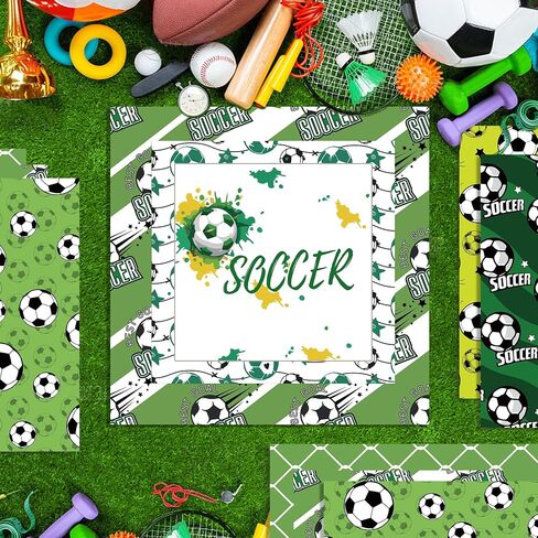 24 Sheet Sports Soccer Scrapbook Paper 12" x 12" Soccer Pattern Paper Sports Scrapbook Paper Soccer Ball Field Scrapbook Paper Double-Sided Sport Decorative Craft Paper Soccer Scrapbook Supplies in Saudi Arabia